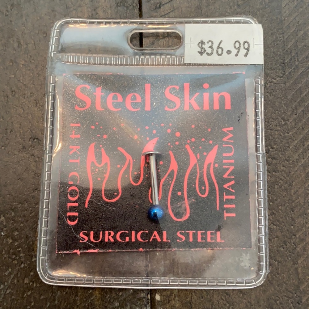 Steel Skin surgical steel, titanium, 14 K 7/16